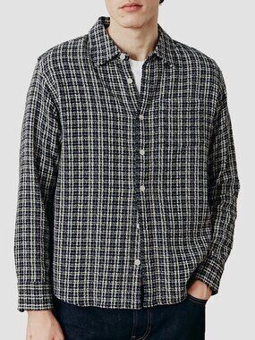 Corridor Snow Check Reverse Tweed Shirt NWT